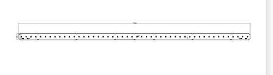 Pcb 24w Linear Lights Strips High Lumen 520mm کانکتورهای Zhaga 200lm/W